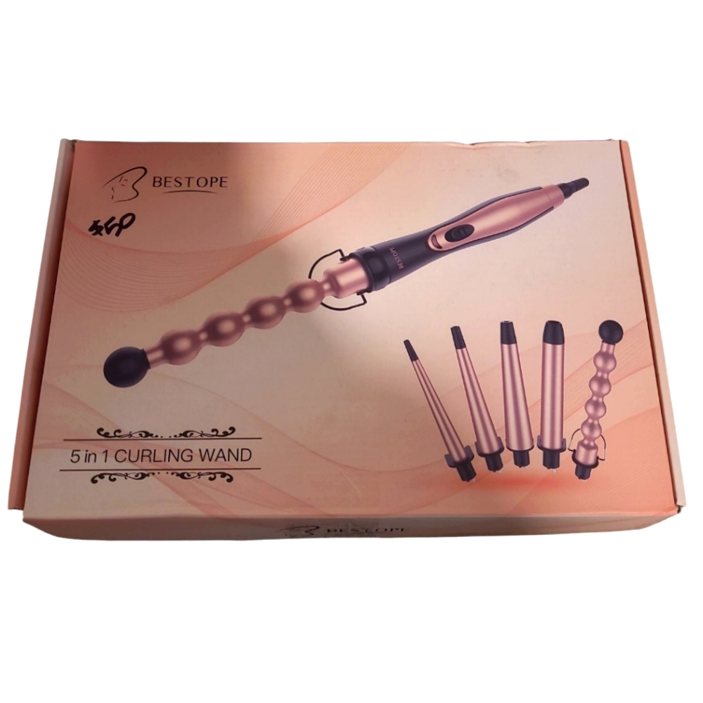 Bestope - 5 in 1 Curling Wand Tourmaline Ceramic NWOT